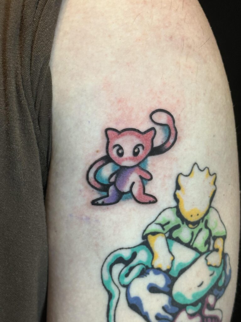 Mew tattoo by Will Tran in Brooklyn, NY