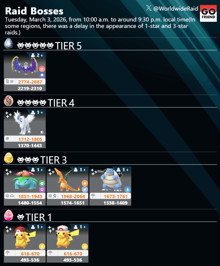 Pokémon 30th Anniversary (1)｜Tuesday, March 3, 2026, from 10:00 a.m. to around 9:30 p.m. local time