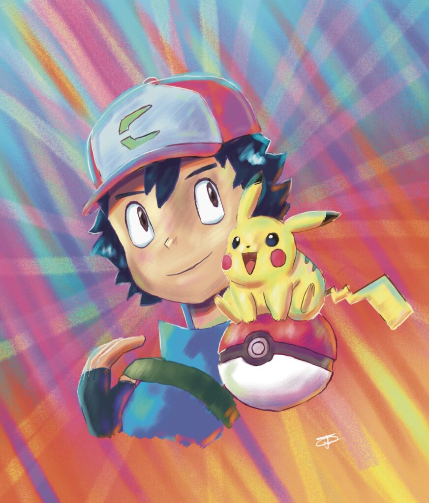 Digital Pokémon drawing using reference : )