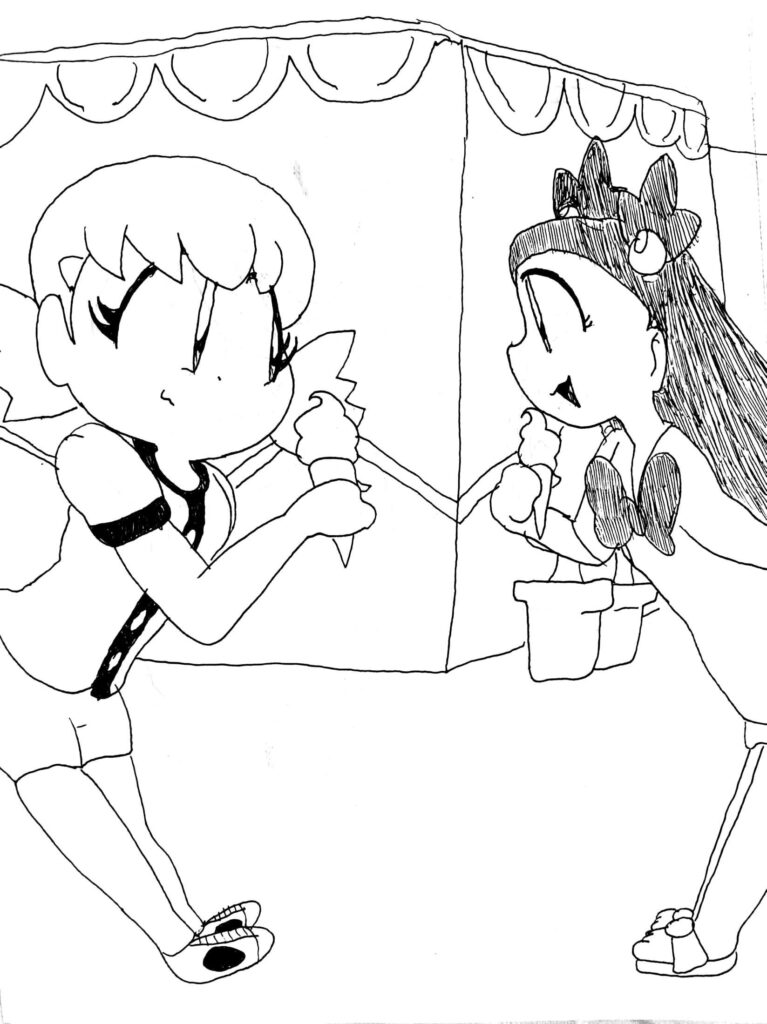 Whitney and Jasmine have some ice cream together!