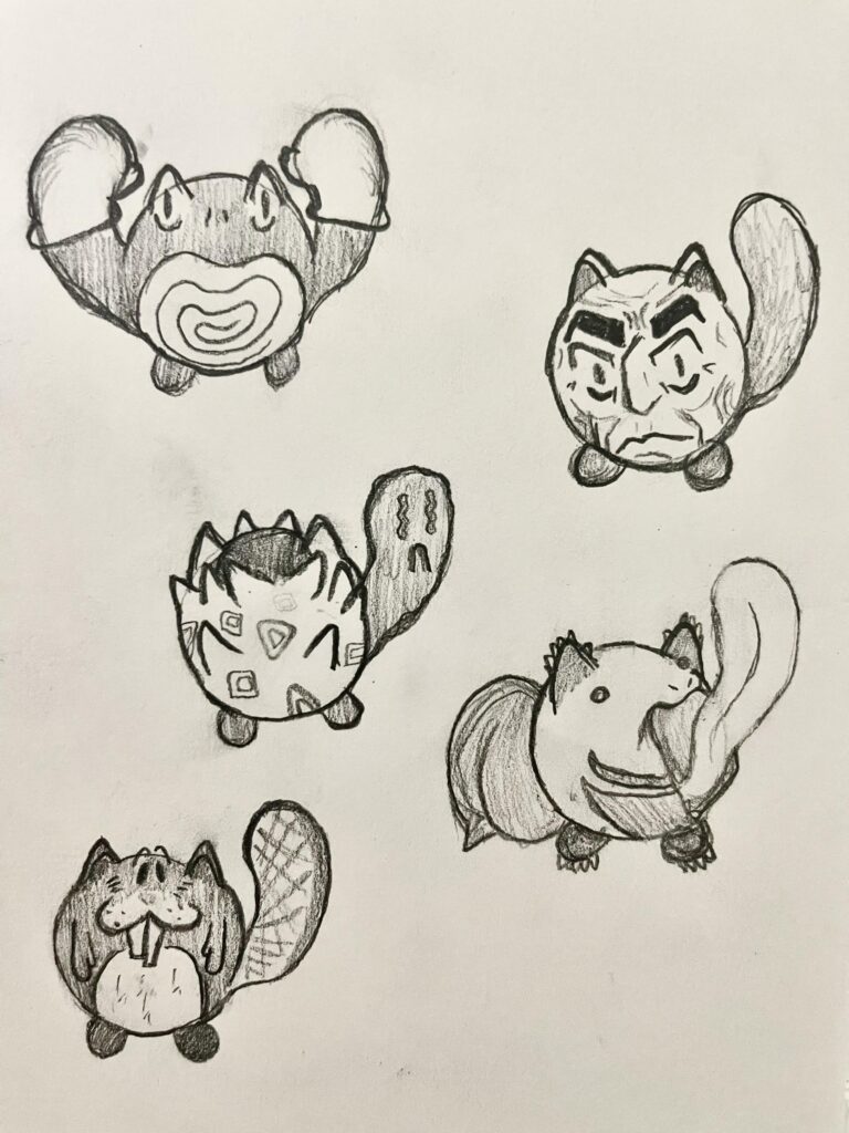 Some very normal fakemon for Boochie