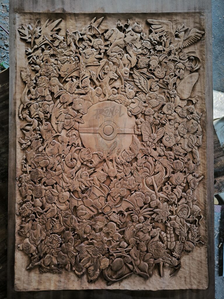 [OC]Update for my woodcarved first gen Pokemon. Still working in progress.