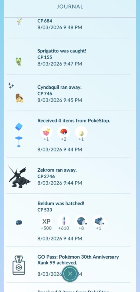 I have a go+ accessory and used it during the incense event. I wish I didnt check my journal.