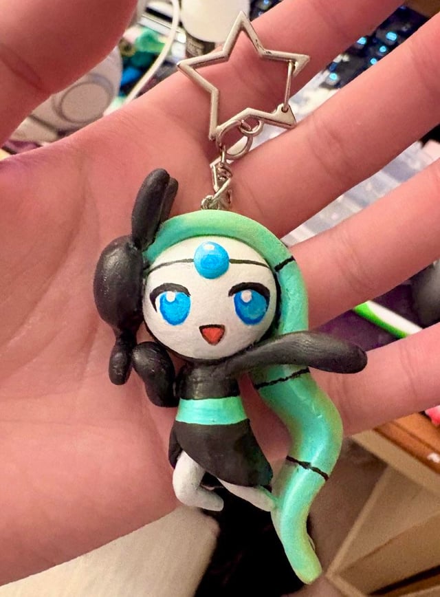 I made a Meloetta keychain for my friend’s birthday