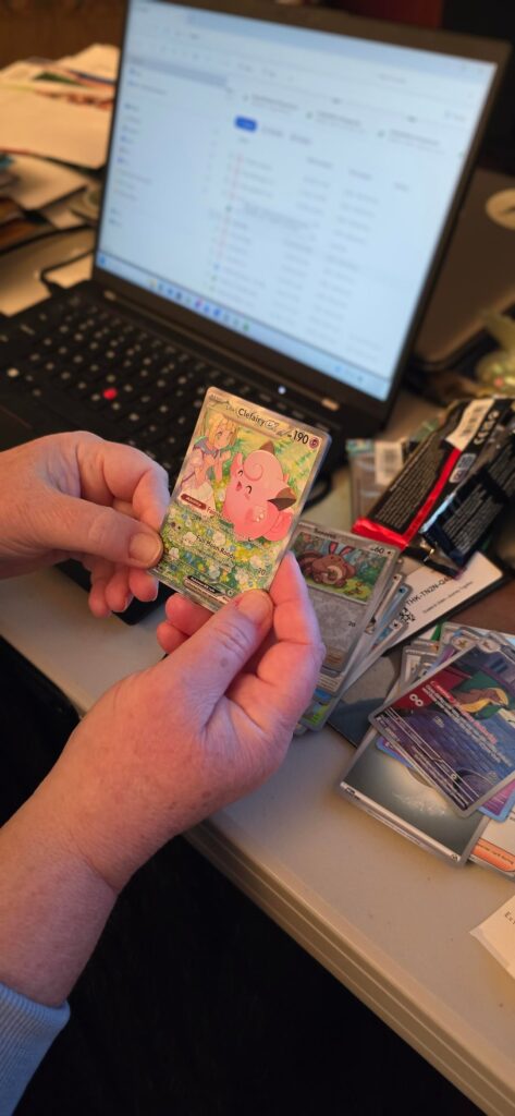 My mom bought me a couple packs, so I asked her if she wanted to open one 🥰