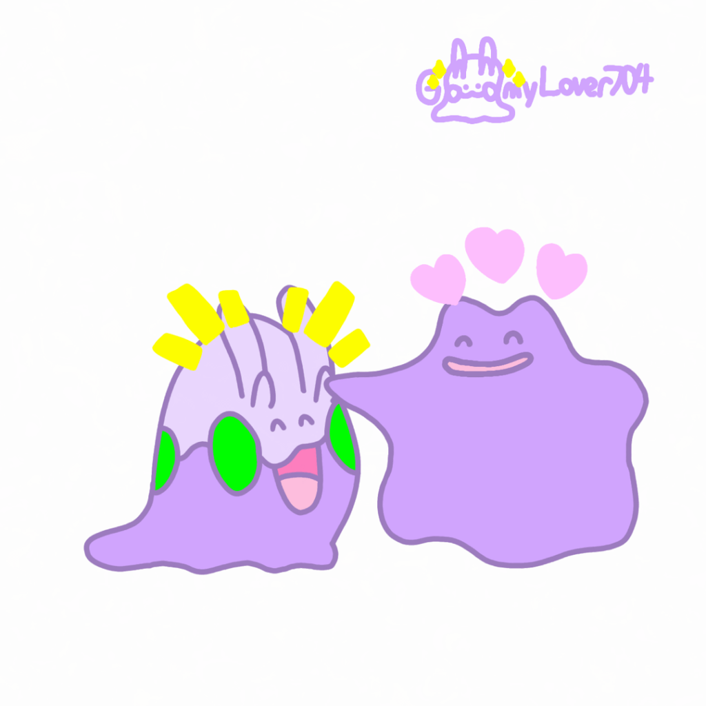 [OC] Squishy creatures (Goomy and Ditto)