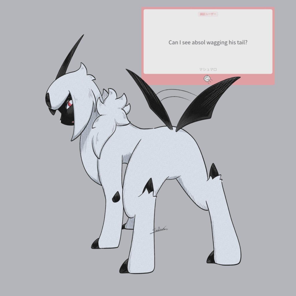 absol wagging his tail-made by @Soruva_359