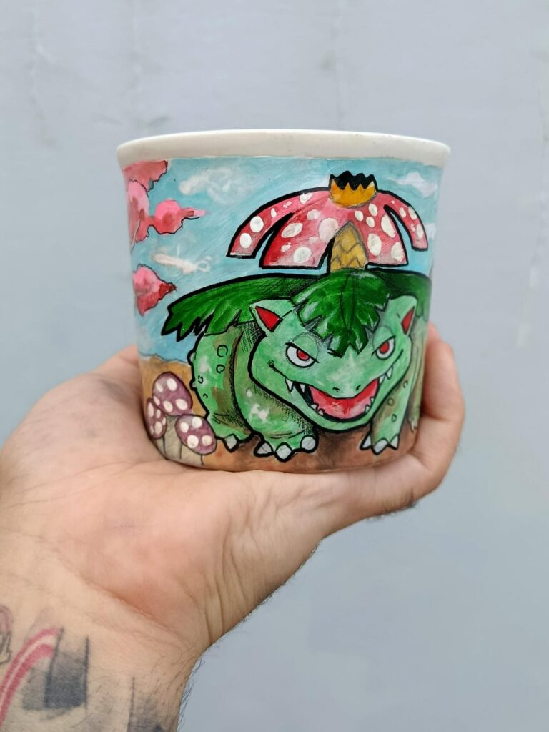 My Venusaur mug painting handmade by me