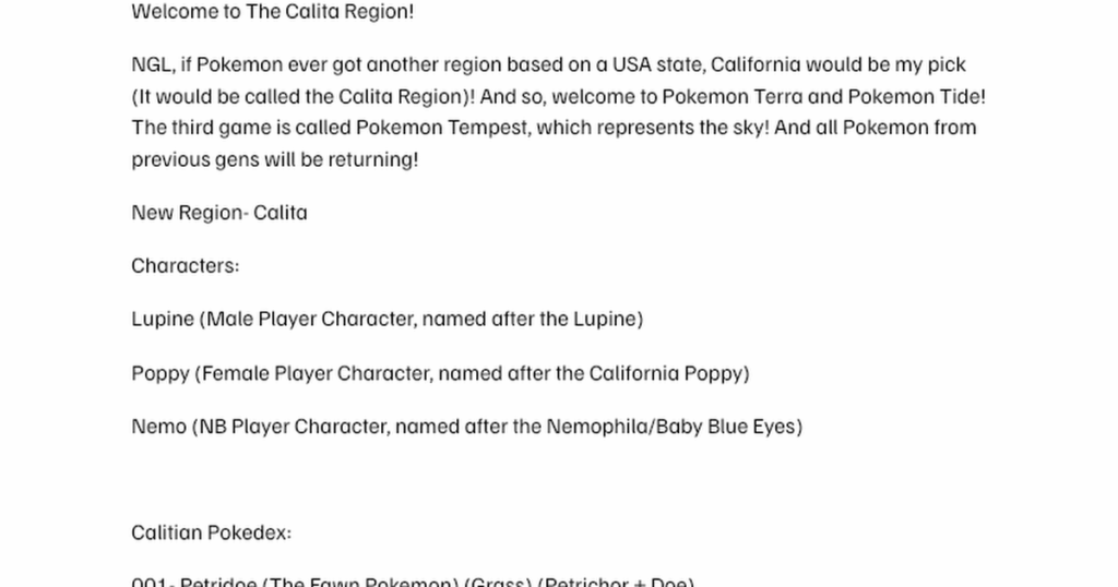 The Calita Pokedex is Finally Complete!!