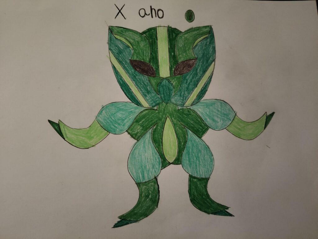 X aho - made by my son, nine years old