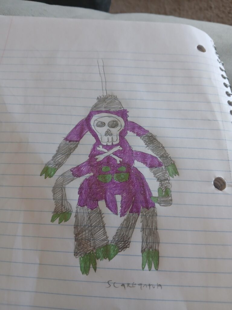 Scareantula; Ghost/Poison type tarantula Fakemon