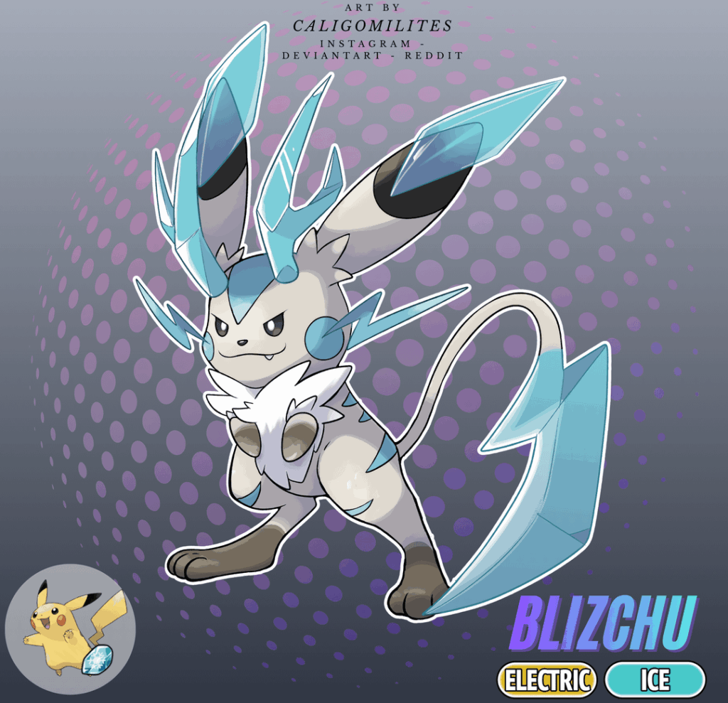 Blizchu (Blizzard + Chu) - Icestone Evolution of Pikachu