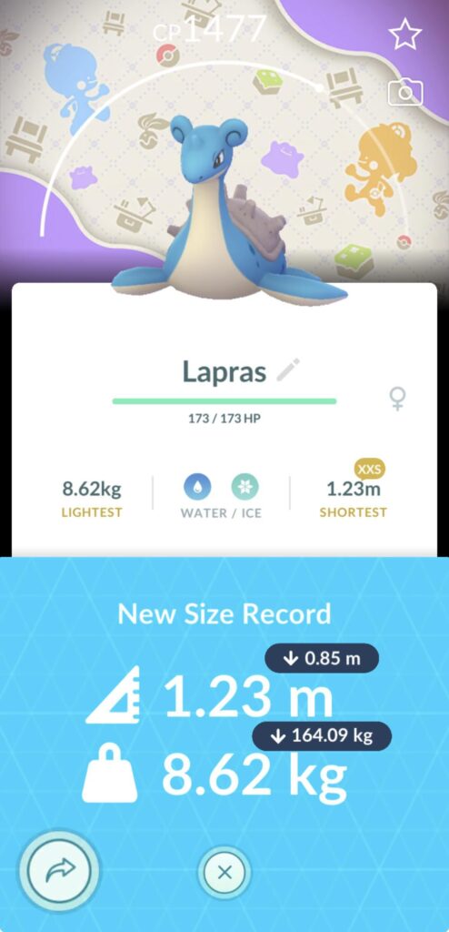 Lightest Lapras I’ve caught