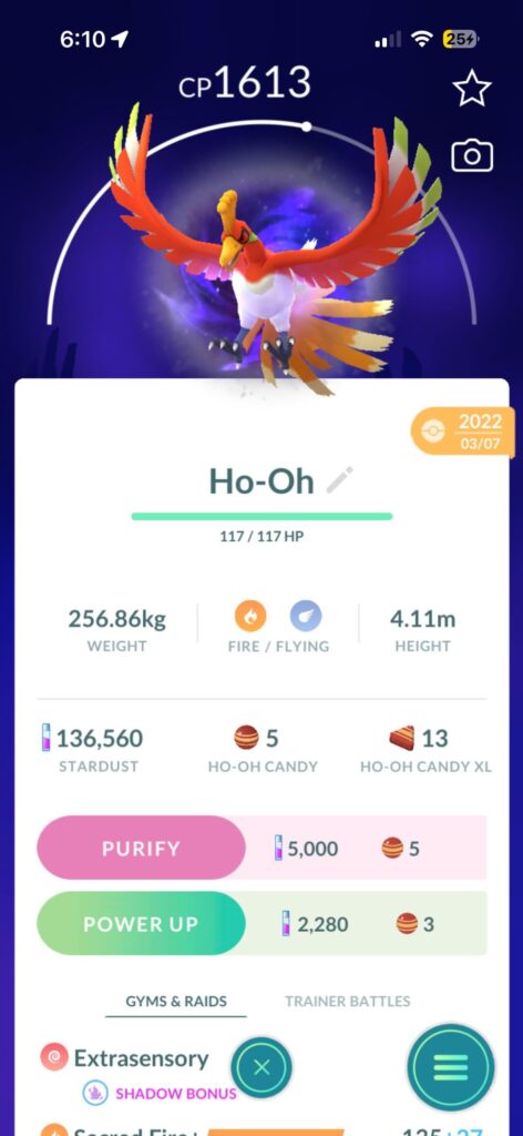 Just did this whole long quest for a silly Shadow Ho-Oh
