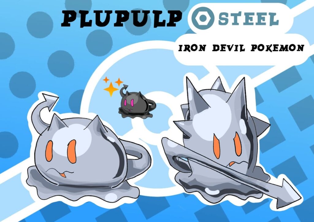 My idea for a pokemon based on Ferrofluid