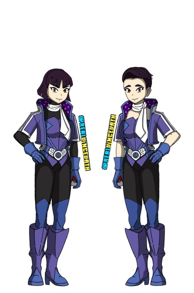 Vio & Letta, the famous Violet Twins and the older sisters of Pub! [art by me/@realvincevath]