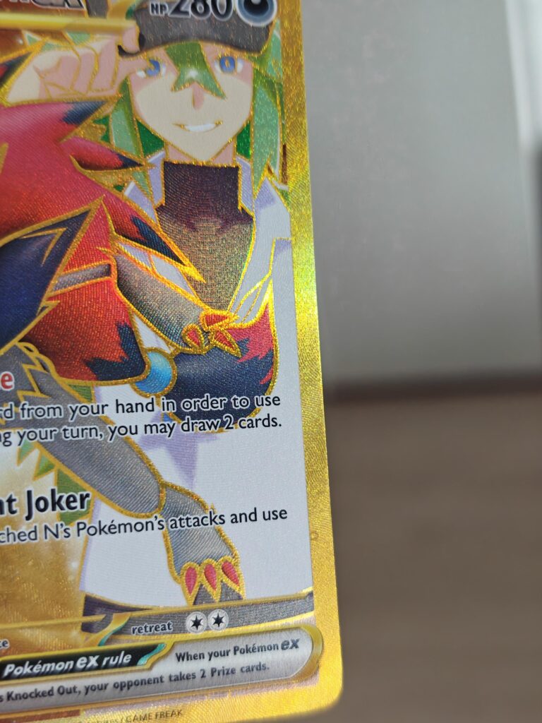 Pulled the N's Zoroark today, what is that o shaped mark at the border?