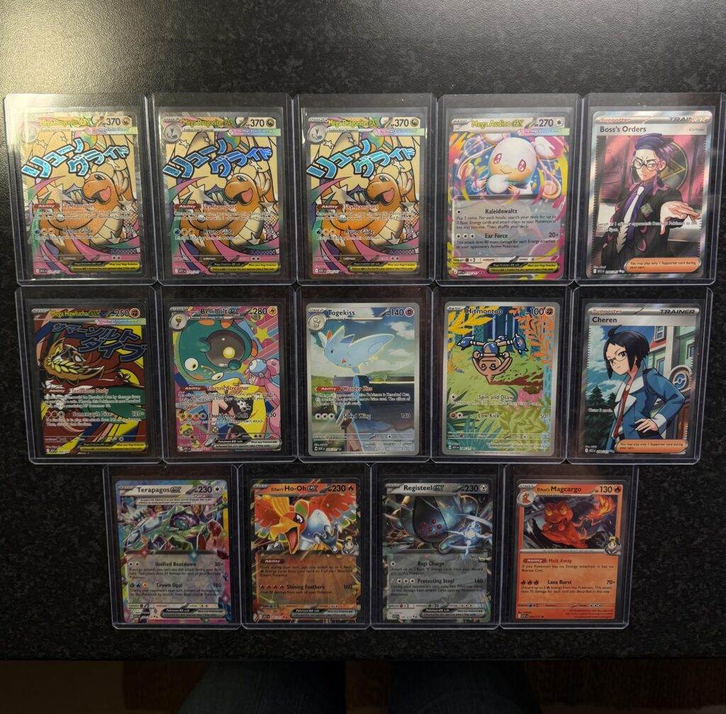 My pulls from 3 ETB's + some which are not in the pic