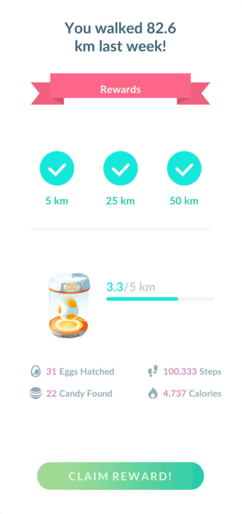 I walked a little last week
