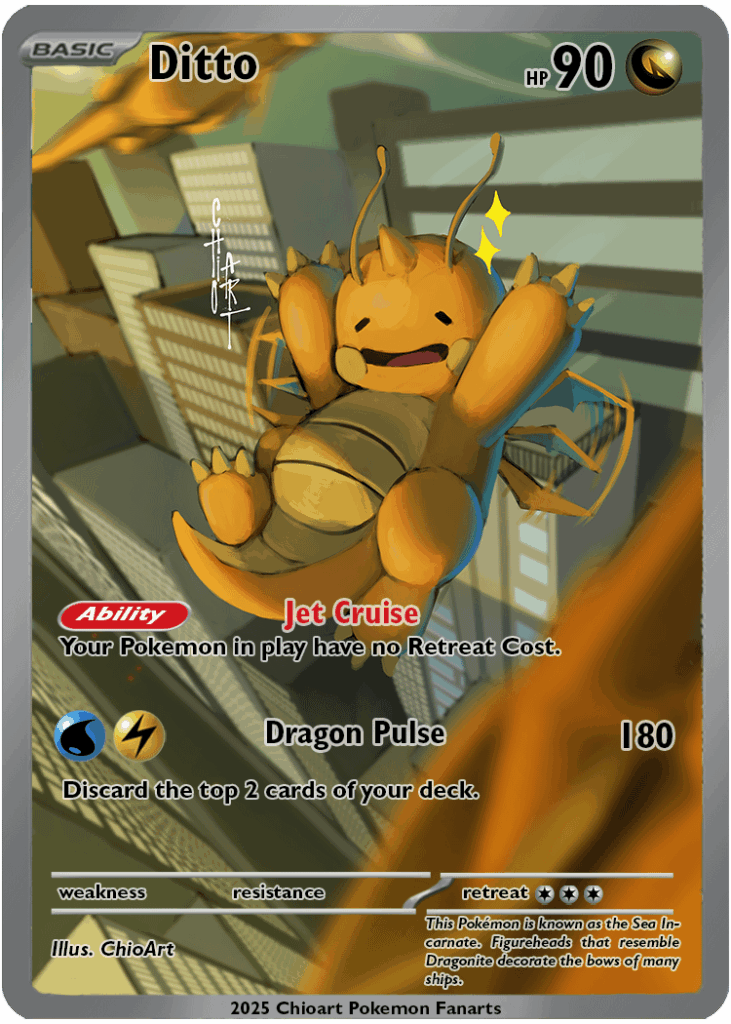Another Ditto card is finally finished! 🥺💜(OC)