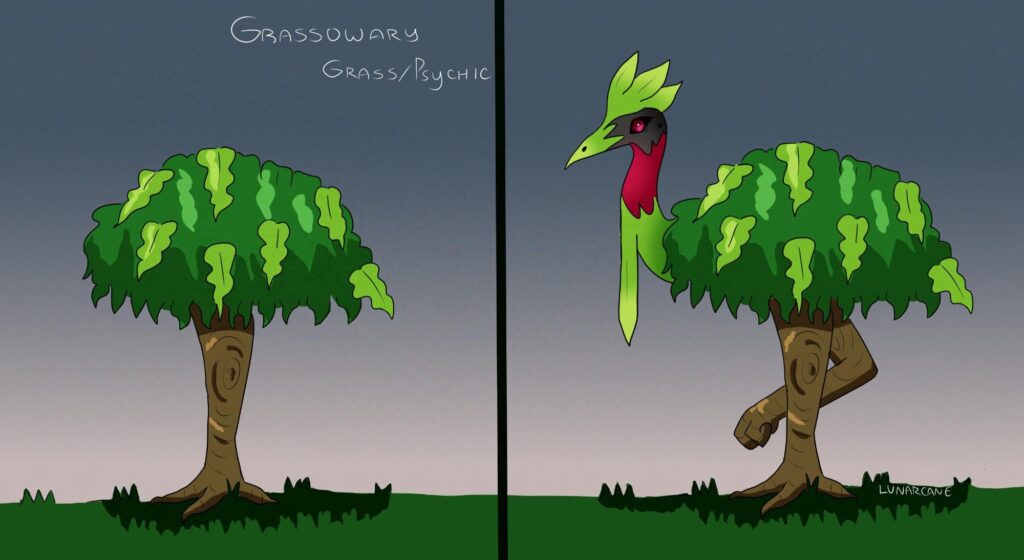Grassowary, a final evo idea for Browt [OC]