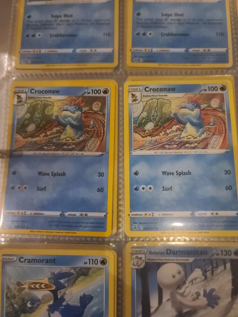 One card much darker then the other?