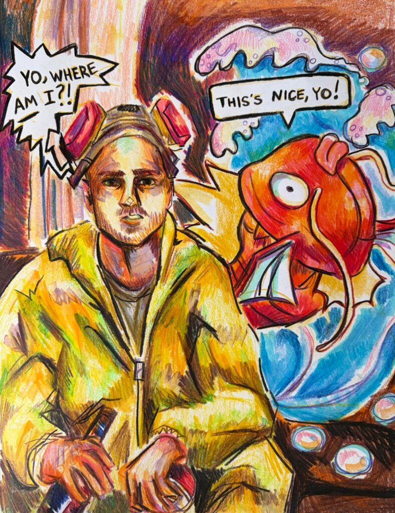Jesse pinkman + magikarp inspired by magikarps pokopia dialogue