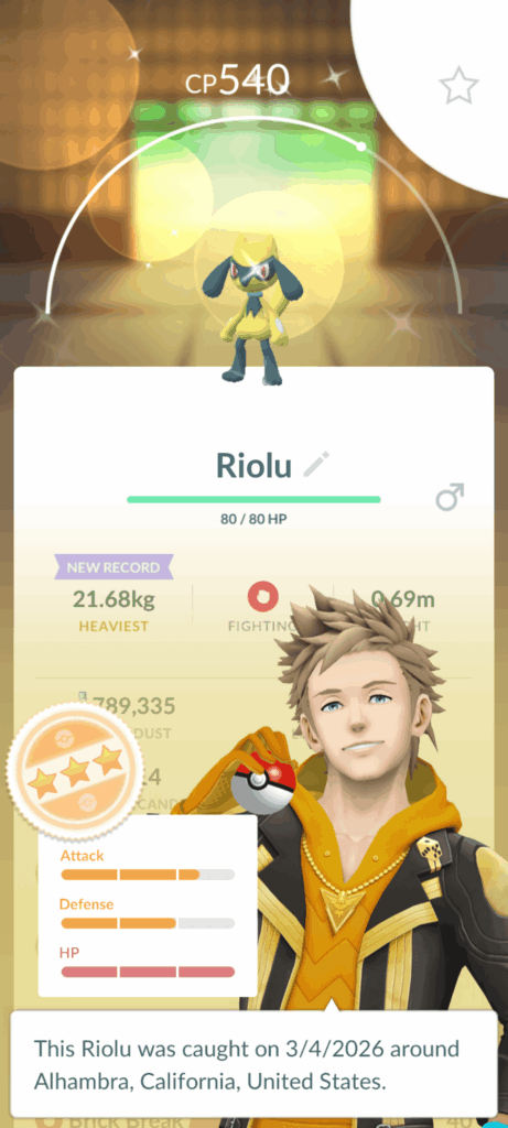 One of the shinys I wanted!