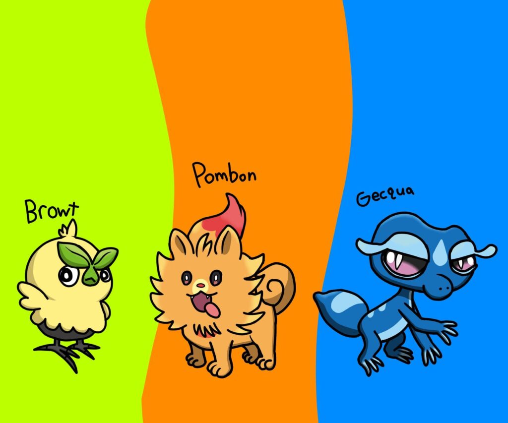 I drew the gen 10 starters!