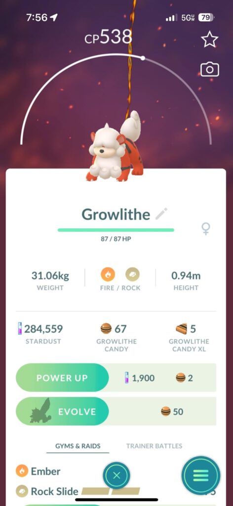 Which Growlithe would be better to evolve on community day?