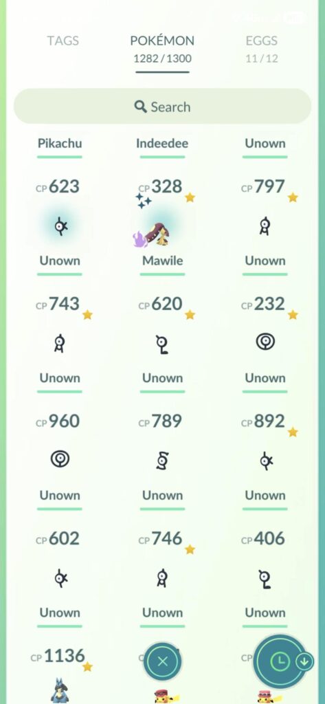 How many unown did you catch?