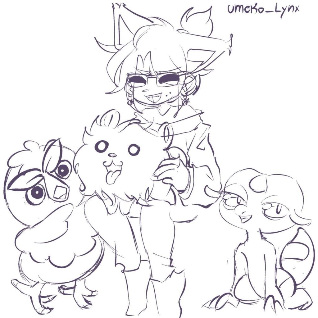 The Pokémon Wind & Water starters have been stuck in my head, so I drew them 🌊🍃