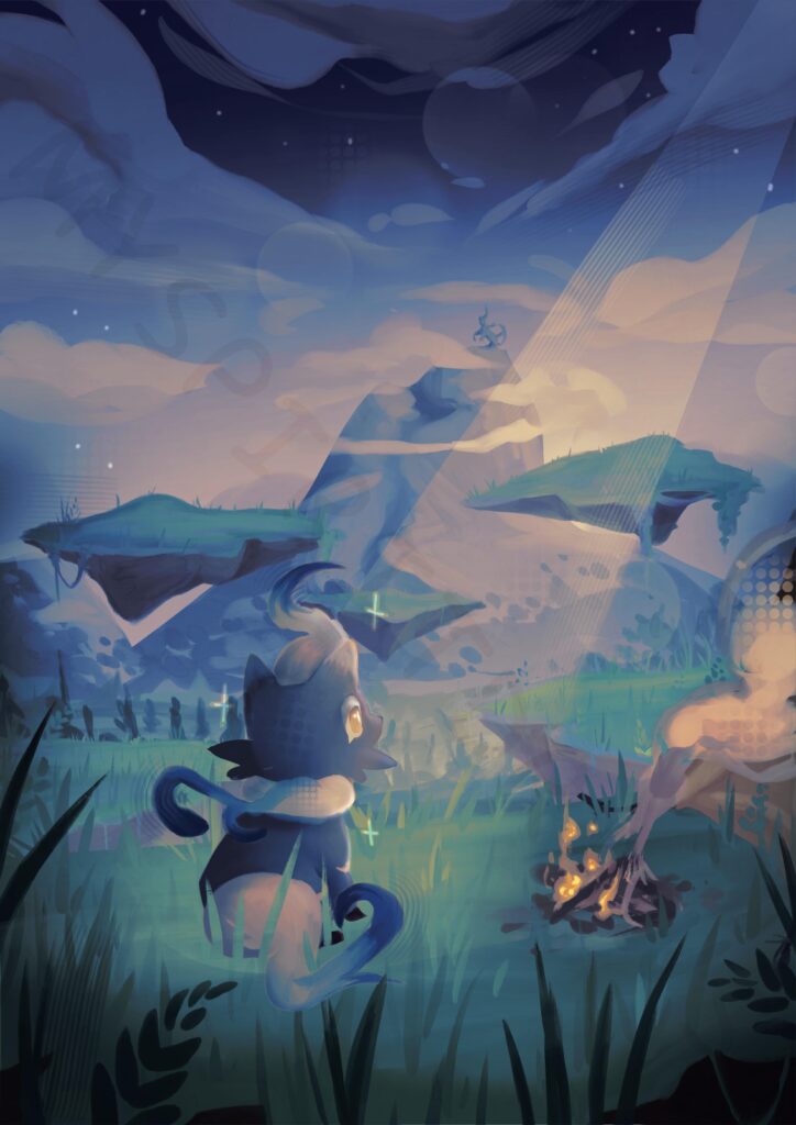 Shiny Hisuian Zorua - YCH commission work