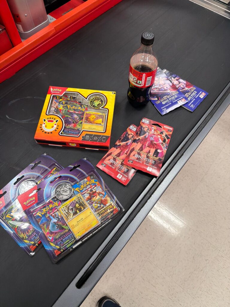 Caught a random target restock I was looking for onepiece and ascended heros pokemon I got them hot hands
