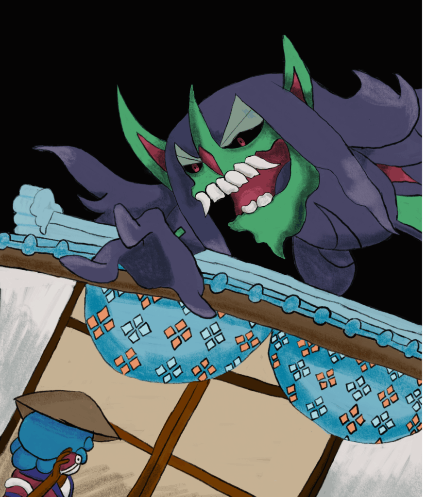 Grimnarl inspired by a Japanse wood block painting.