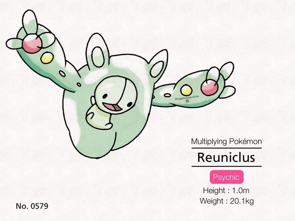 (OC) I drew Reuniclus in Ken Sugimori's artstyle!