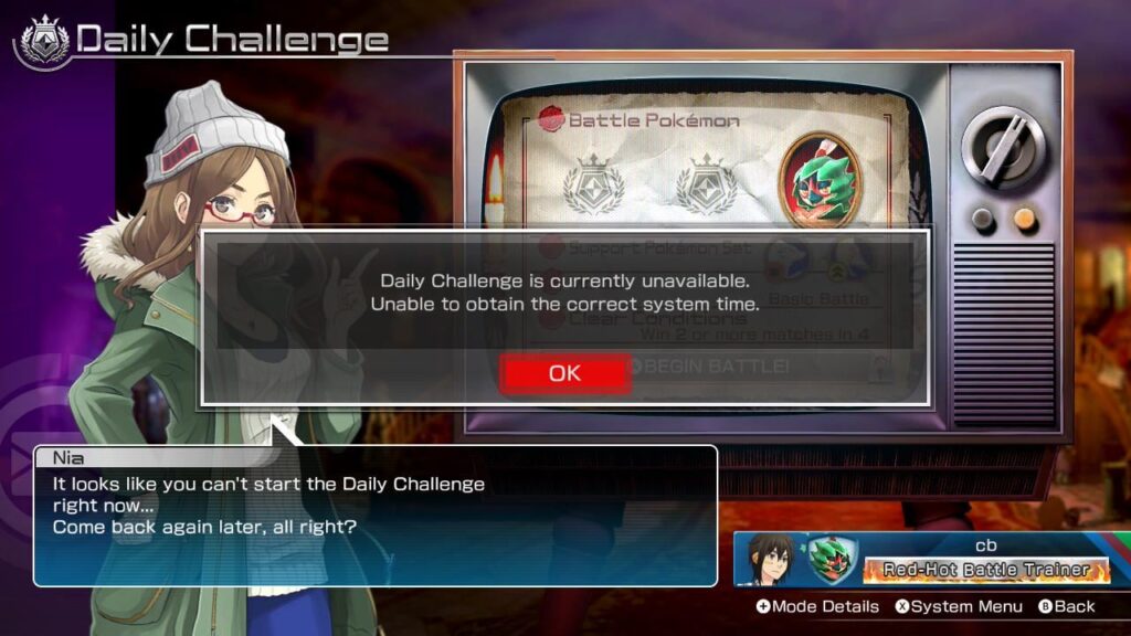 why would daily challenge not be working in pokken tournament ?