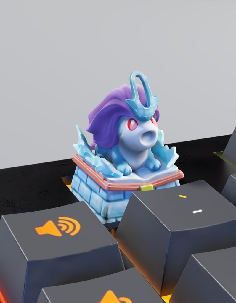 Stylized Suicune chibi design with dynamic water effects
Clean sculpt optimized for resin 3D printing
High-detail surface for easy painting & finishing
Perfect for artisan keycap collections or desk display