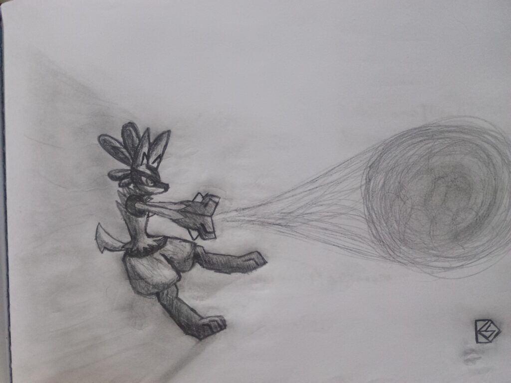 [OC] My drawing of Lucario