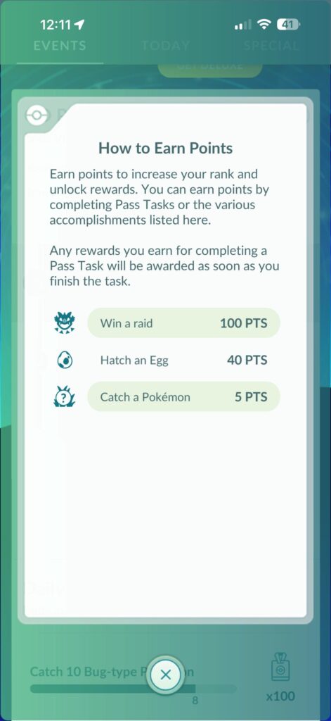 Go Pass: Bug Out points are uncapped on the weekend confirmed