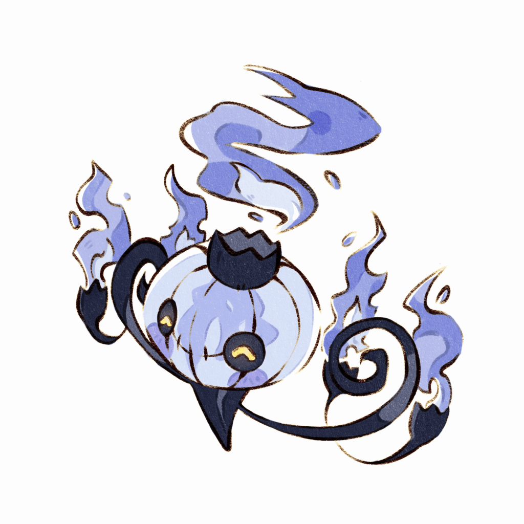 I drew chandelure and am very proud of how he turned out 🤧