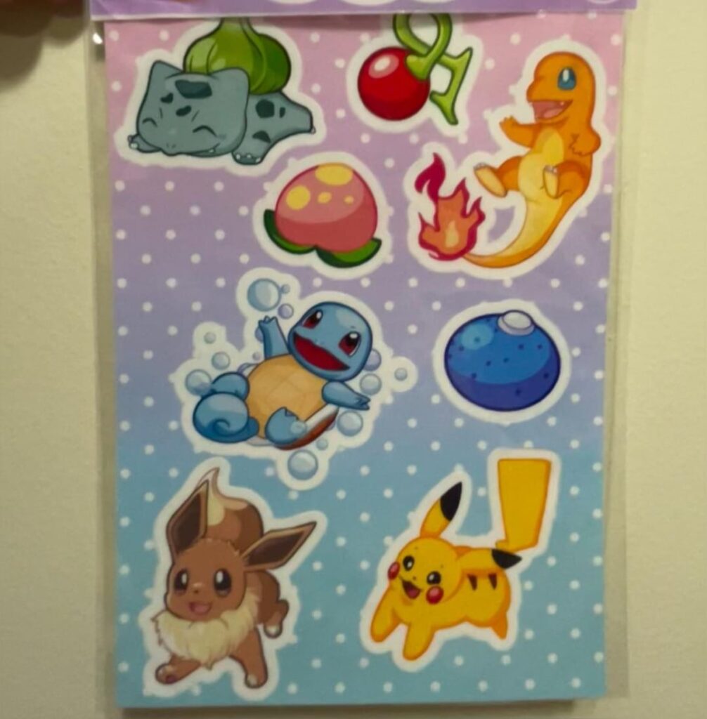 I made some Pokemon sticker sheets!