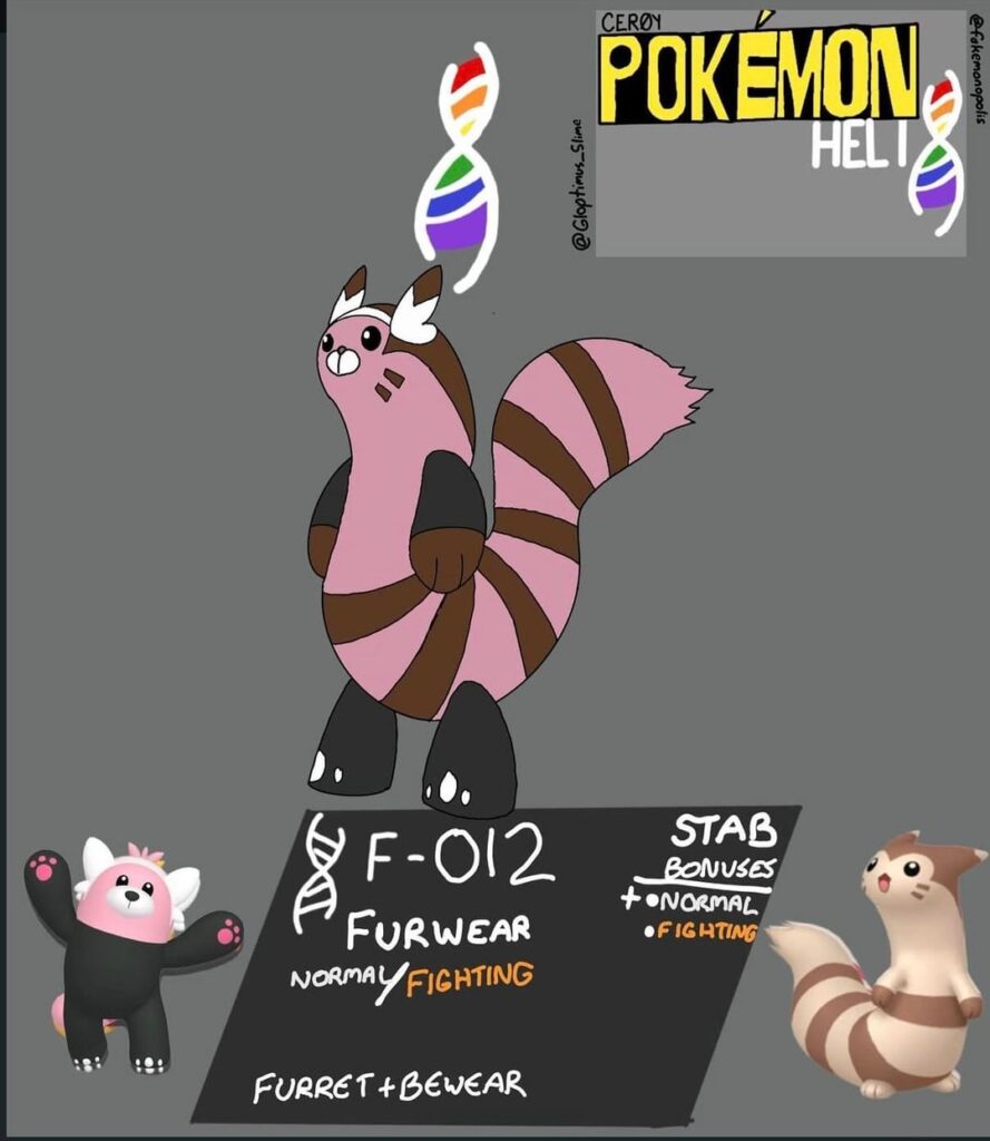[OC] Furret + Bewear fusion