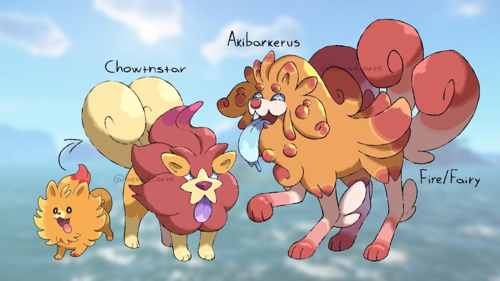 here's my evolution line for pombon 🔥