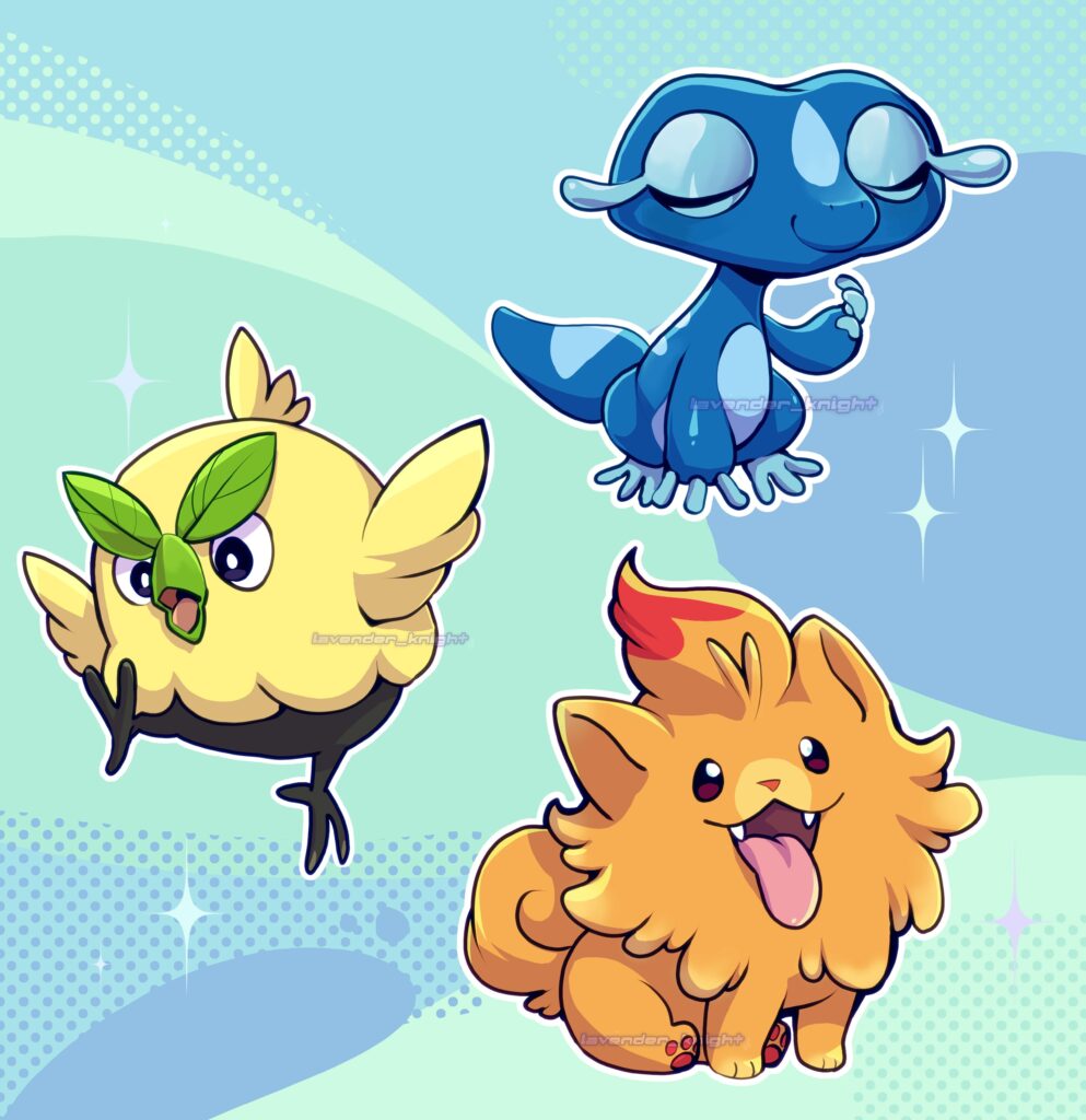 [OC] generation 10 starters!!