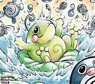 I Drew Politoed! 🐸✨[OC]