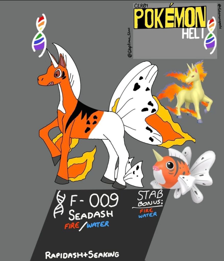 [OC] Rapidash + Seaking Fusion