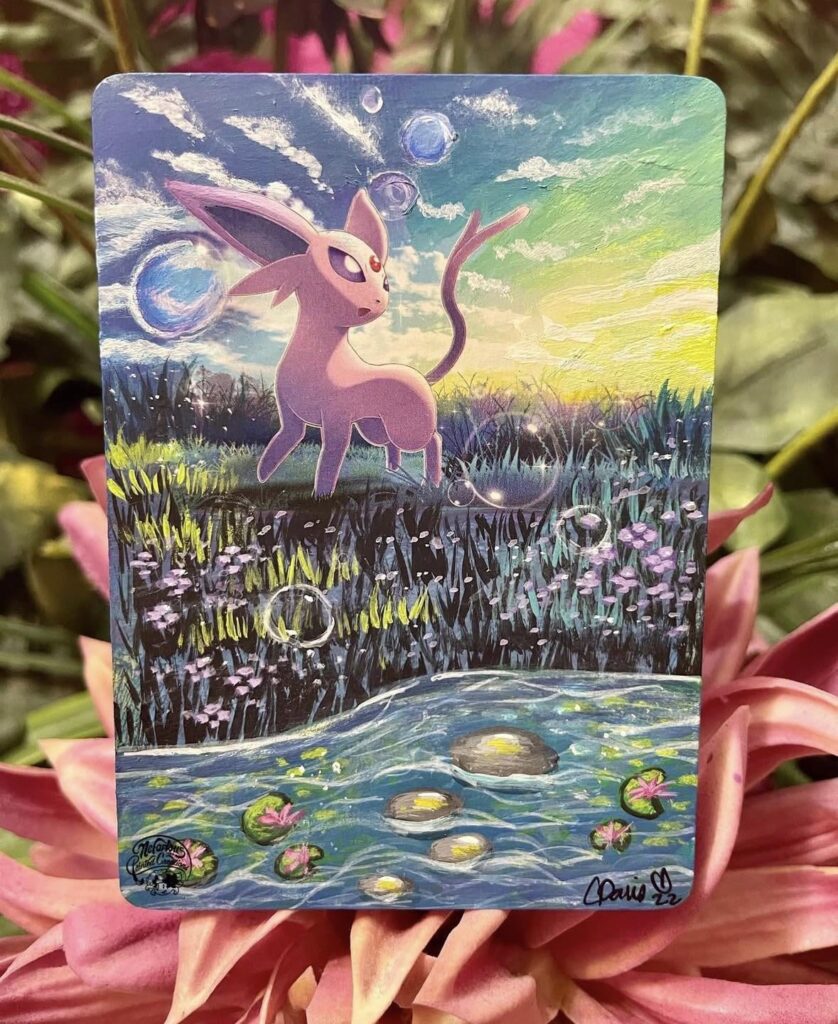 Espeon Painted Card