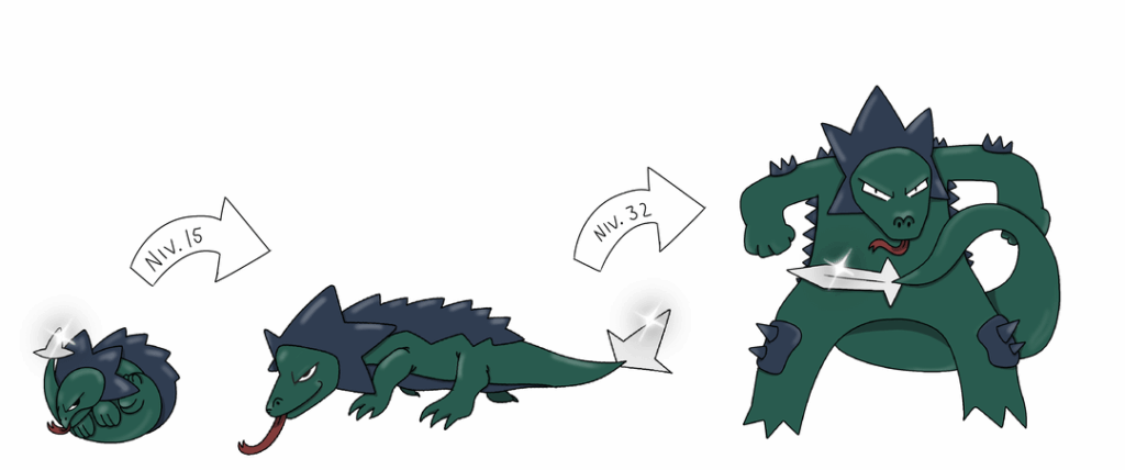 Fakemon inspired by komodo dragon