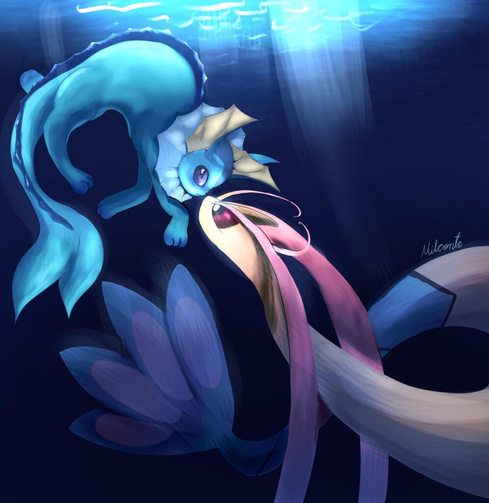 Vaporeon & Milotic - Made by me